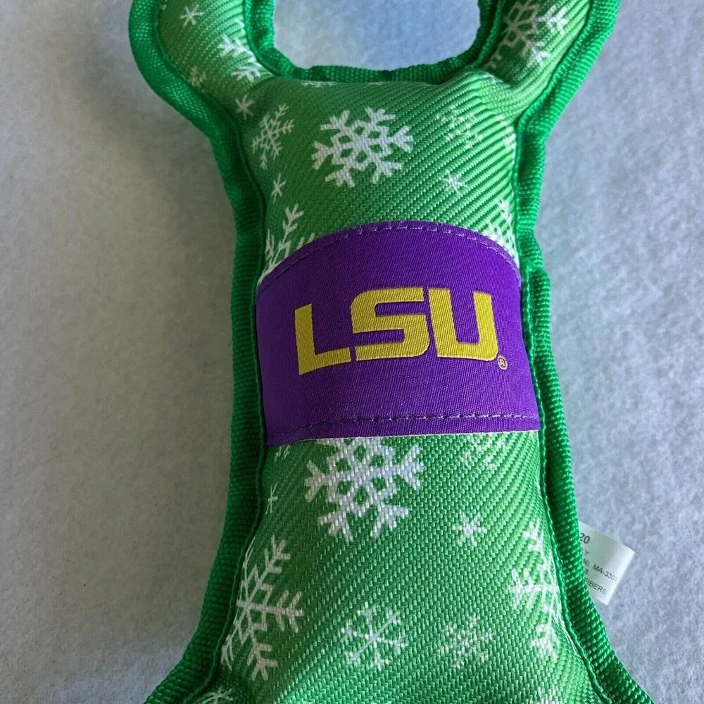 LSU Tigers Pet Dog Tug Toy Pets First Louisiana State University Football NEW